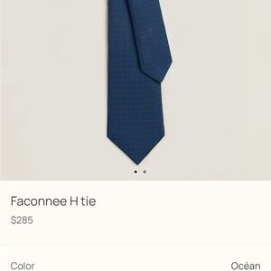 Hermes Blue Silk Tie Classic Accessories